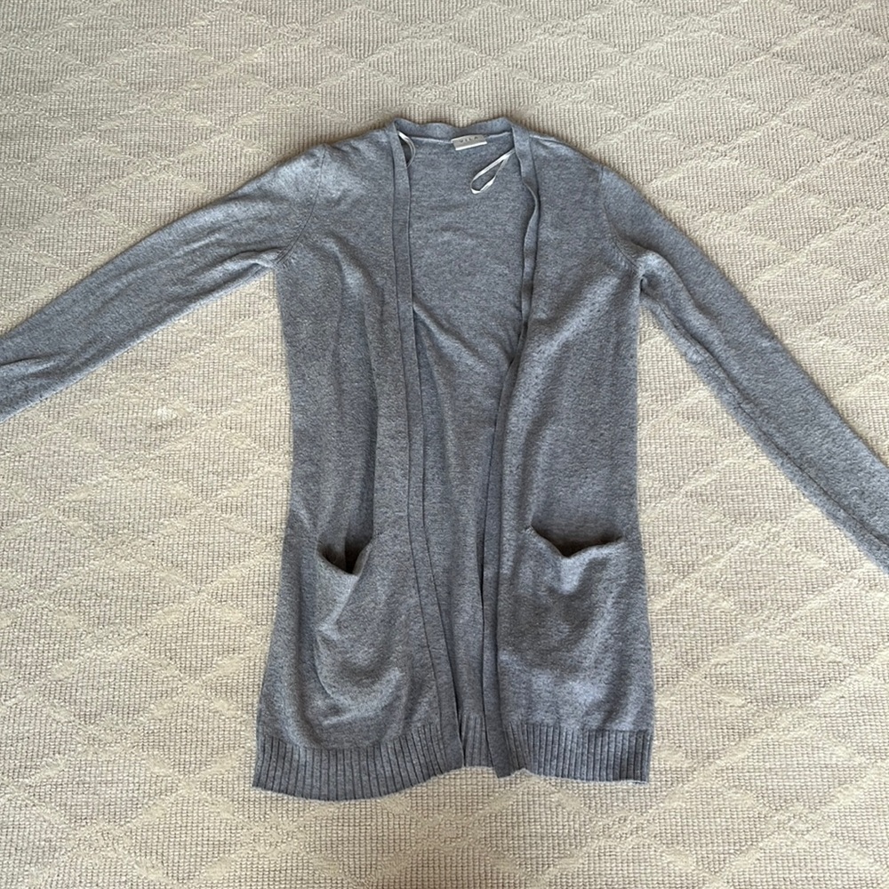 VILA Long gray cardigan